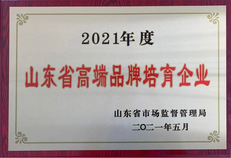 熱烈祝賀我公司通過(guò)山東省制造業(yè)高端品牌評(píng)審